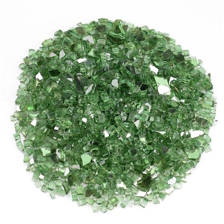 American Fire Glass 0.25 in. Evergreen Reflective Fire Glass - 10 lbs AFF-EVGRRF-10-J